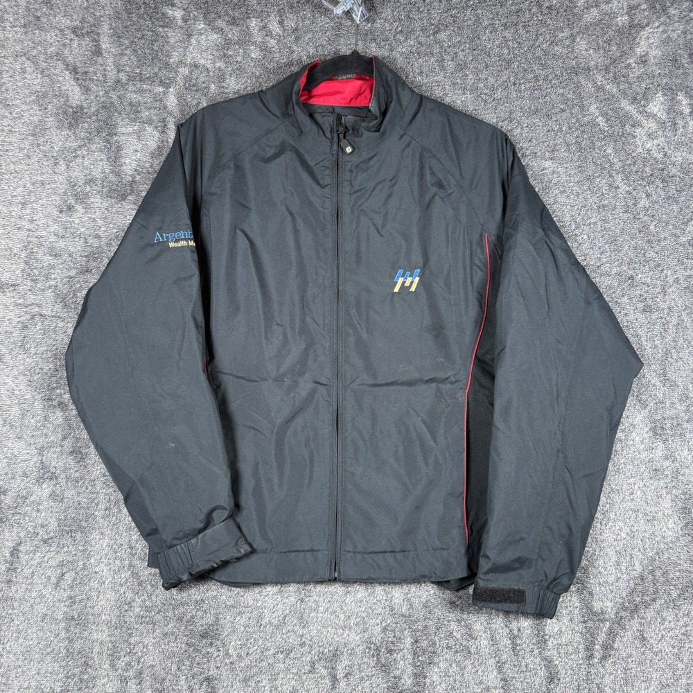 FootJoy DryJoys Womens Golf Jacket Black Red Full Zip Weather Resistant Small